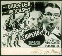 2a135 HIPS HIPS HOORAY glass slide '34 Wheeler & Woolsey PLUS sexy Thelma Todd & Ruth Etting!