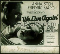 2a162 WE LIVE AGAIN glass slide '34 Anna Sten, Fredric March, directed by Rouben Mamoulian!