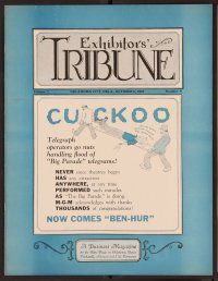 2a051 EXHIBITORS TRIBUNE exhibitor magazine October 8, 1927 Clara Bow in Wine, Ben-Hur!
