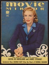 2a096 MOVIE MIRROR magazine April 1940 portrait of Madeleine Carroll by Paul Duvall!