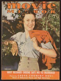 2a099 MOVIE MIRROR magazine July 1940 great portrait of Deanna Durbin by Paul Duval!