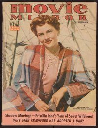 2a101 MOVIE MIRROR magazine September 1940 great portrait of Joan Fontaine by Paul Duval!