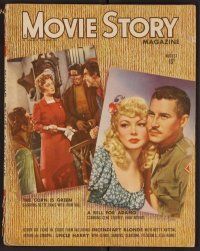 2a107 MOVIE STORY magazine August 1945 Bette Davis, Gene Tierney, John Dall, Hodiak