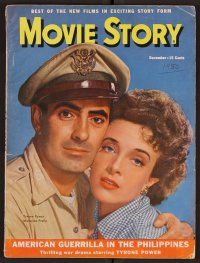 2a117 MOVIE STORY magazine Dec 1950 Tyrone Power & Presle in American Guerilla in the Philippines!