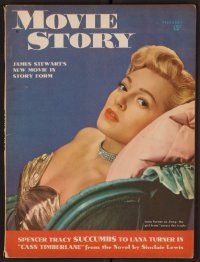 2a113 MOVIE STORY magazine February 1948 close up of sexy Lana Turner in Cass Timberlane!