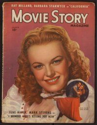 2a111 MOVIE STORY magazine March 1947 June Haver & Gene Nelson in I Wonder Who's Kissing Her Now!