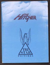2a233 HITCHER presskit '86 Rutger Hauer, C. Thomas Howell, terror starts the moment he stops!