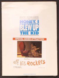 2a236 HONEY I BLEW UP THE KID/OFF HIS ROCKERS presskit '92 Rick Moranis has a giant baby + cartoon