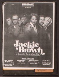 2a247 JACKIE BROWN presskit '97 Quentin Tarantino, Pam Grier, Samuel L. Jackson, De Niro, Fonda