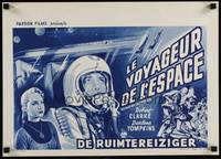2b037 BEYOND THE TIME BARRIER Belgian '60 sci-fi artwork of Robert Clarke & Darlene Tompkins!