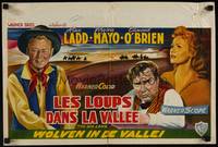 2b040 BIG LAND Belgian '57 artwork of Alan Ladd, Virigina Mayo, Edmond O'Brien!