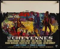 2b069 CHEYENNE AUTUMN Belgian '64 John Ford, Ray art of Richard Widmark & Native Americans!
