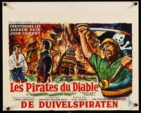 2b101 DEVIL-SHIP PIRATES Belgian '64 Hammer, hot-blooded crew of cutthroats, buccaneer artwork!