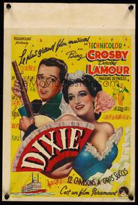2b106 DIXIE Belgian '40s different art of Bing Crosby & sexy Dorothy Lamour!