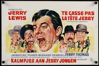 2b109 DON'T RAISE THE BRIDGE, LOWER THE RIVER Belgian '68 wacky artwork of Jerry Lewis!