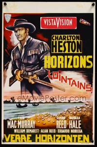 2b123 FAR HORIZONS Belgian R60s art of Charlton Heston as William Clark!