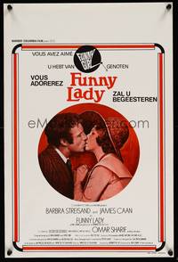 2b144 FUNNY LADY Belgian '75 Barbra Streisand kisses James Caan!