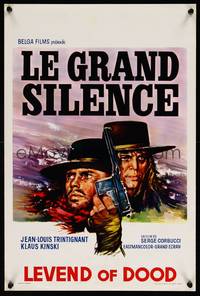 2b159 GREAT SILENCE Belgian '68 Sergio Corbucci, art of Kinski & Trintignant by Yves Thos!