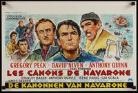 2b162 GUNS OF NAVARONE Belgian R70s different art of Gregory Peck, David Niven & Anthony Quinn!