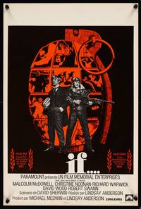 2b180 IF Belgian '69 introducing Malcolm McDowell, cool grenade artwork!