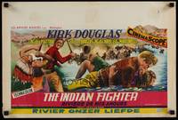 2b186 INDIAN FIGHTER Belgian '55 Kirk Douglas fighting & romancing Elsa Martinelli!