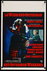 2b265 OSTERMAN WEEKEND Belgian '83 typical Sam Peckinpah, cool close up of woman w/bow & arrow!