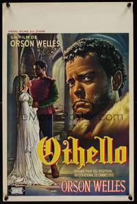 2b266 OTHELLO Belgian '52 different art of Orson Welles in the title role, William Shakespeare