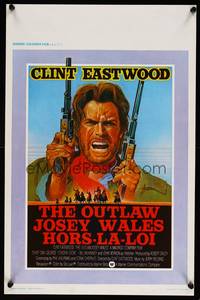 2b268 OUTLAW JOSEY WALES Belgian '76 Clint Eastwood is an army of one, cool different artwork!