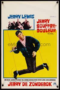 2b276 PATSY Belgian '64 wacky star & director Jerry Lewis hanging from strings like a puppet!