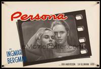 2b277 PERSONA Belgian '66 close up of Liv Ullmann & Bibi Andersson, Ingmar Bergman classic!