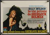 2b291 PRIVATE LIFE OF SHERLOCK HOLMES Belgian '71 Billy Wilder, cool profile art + sexy girl!