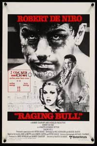 2b297 RAGING BULL Belgian '80 Martin Scorsese, classic close up boxing image of Robert De Niro!