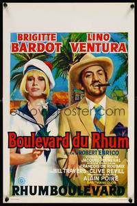 2b313 RUM RUNNERS Belgian '71 Boulevard du rhum, artwork of Brigitte Bardot & Lino Ventura!