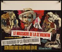 2b336 ST. VALENTINE'S DAY MASSACRE Belgian '67 cool Ray artwork of gangsters!