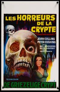 2b343 TALES FROM THE CRYPT Belgian '72 sexy Joan Collins, from E.C. comics, cool skull image!