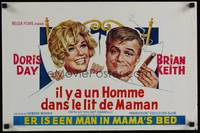 2b377 WITH SIX YOU GET EGGROLL Belgian '68 wacky art of Doris Day & Brian Keith in bed!