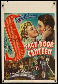 2b337 STAGE DOOR CANTEEN map back Belgian 1947 Borzage directed all-star musical, Harpo Marx!