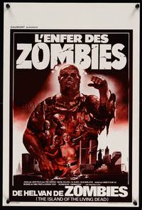 2b388 ZOMBIE Belgian '79 Lucio Fulci, different Landi art of zombies in New York City!