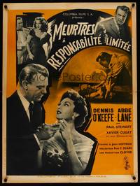 2b405 CHICAGO SYNDICATE French 23x32 '55 full-length sexy Abbe Lane, Dennis O'Keefe!