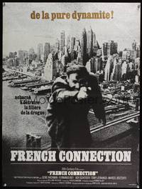 2b427 FRENCH CONNECTION French 23x31 '71 Gene Hackman in movie chase climax, directed by Friedkin!
