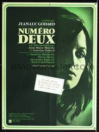 2b483 NUMBER TWO French 23x31 '75 Jean-Luc Godard's Numero Deux, c/u of Sandrine Battistella!