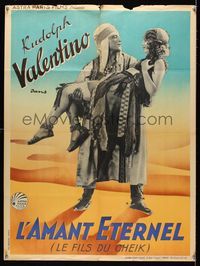 2b518 SON OF THE SHEIK French 23x32 R30s Rudolph Valentino, the world's greatest screen lover!