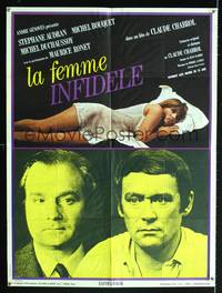 2b535 UNFAITHFUL WIFE French 23x32 '70 Claude Chabrol's La Femme Infidele, sexy Stephane Audran!