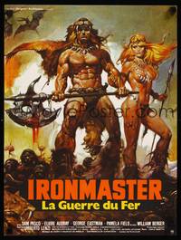 2b634 IRONMASTER French 15x21 '83 Umberto Lenzi's La Guerra del ferro - Ironmaster, great art!
