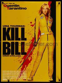 2b638 KILL BILL: VOL. 1 French 15x21 '03 Quentin Tarantino, full-length Uma Thurman with katana!