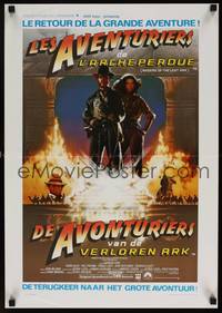 2b298 RAIDERS OF THE LOST ARK Belgian R82 great art of adventurer Harrison Ford by Struzan!