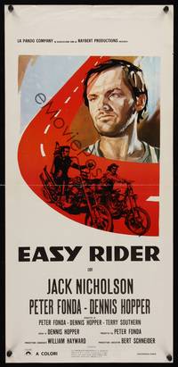 2b746 EASY RIDER Italian locandina R70s Jack Nicholson, Peter Fonda, motorcycle biker classic!