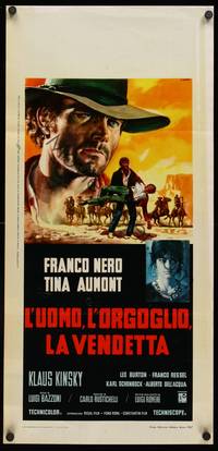 2b809 PRIDE & VENGEANCE Italian locandina '68 L'Uomo, L'Orgoglio, La Vendetta, Franco Nero!