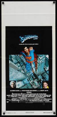2b829 SUPERMAN Italian locandina '78 comic book hero Christopher Reeve, Gene Hackman!