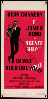 2b846 YOU ONLY LIVE TWICE Italian locandina R70s art of Sean Connery as James Bond!